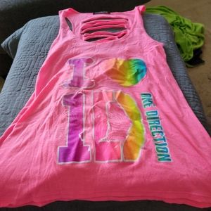 Women's small/medium One Direction tank top, Shredded open back. No size tag